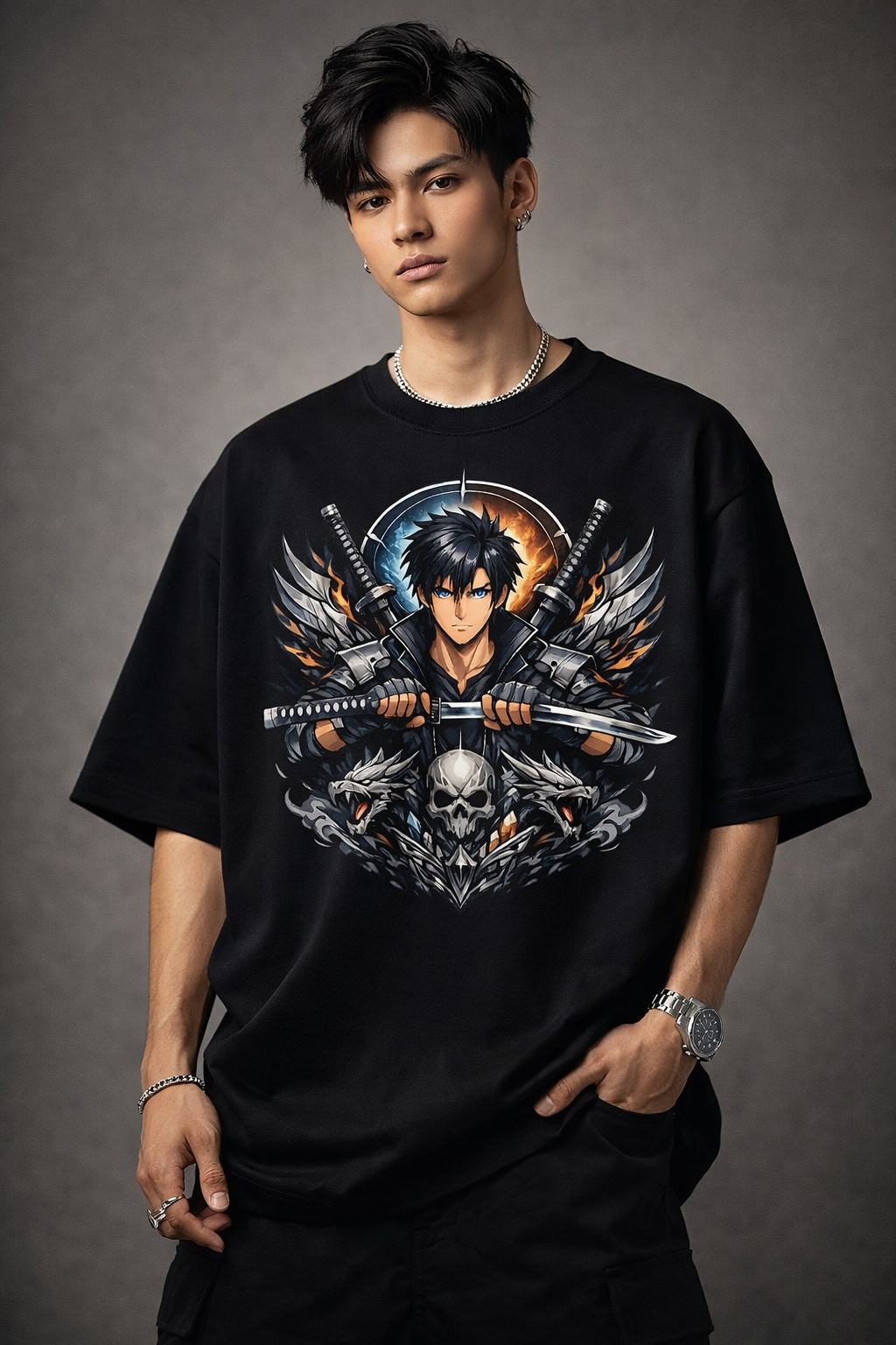ZAKATO-ANIME-Unisex Oversized Classic T-Shirt