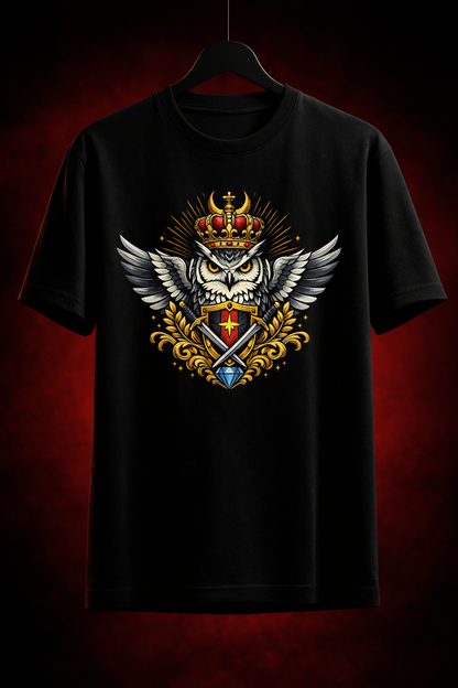 CROWNED OWL-Unisex Standard Crew T-Shirt