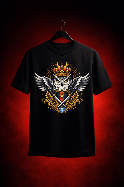 CROWNED OWL-Unisex Standard Crew T-Shirt