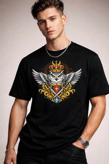 CROWNED OWL-Unisex Standard Crew T-Shirt
