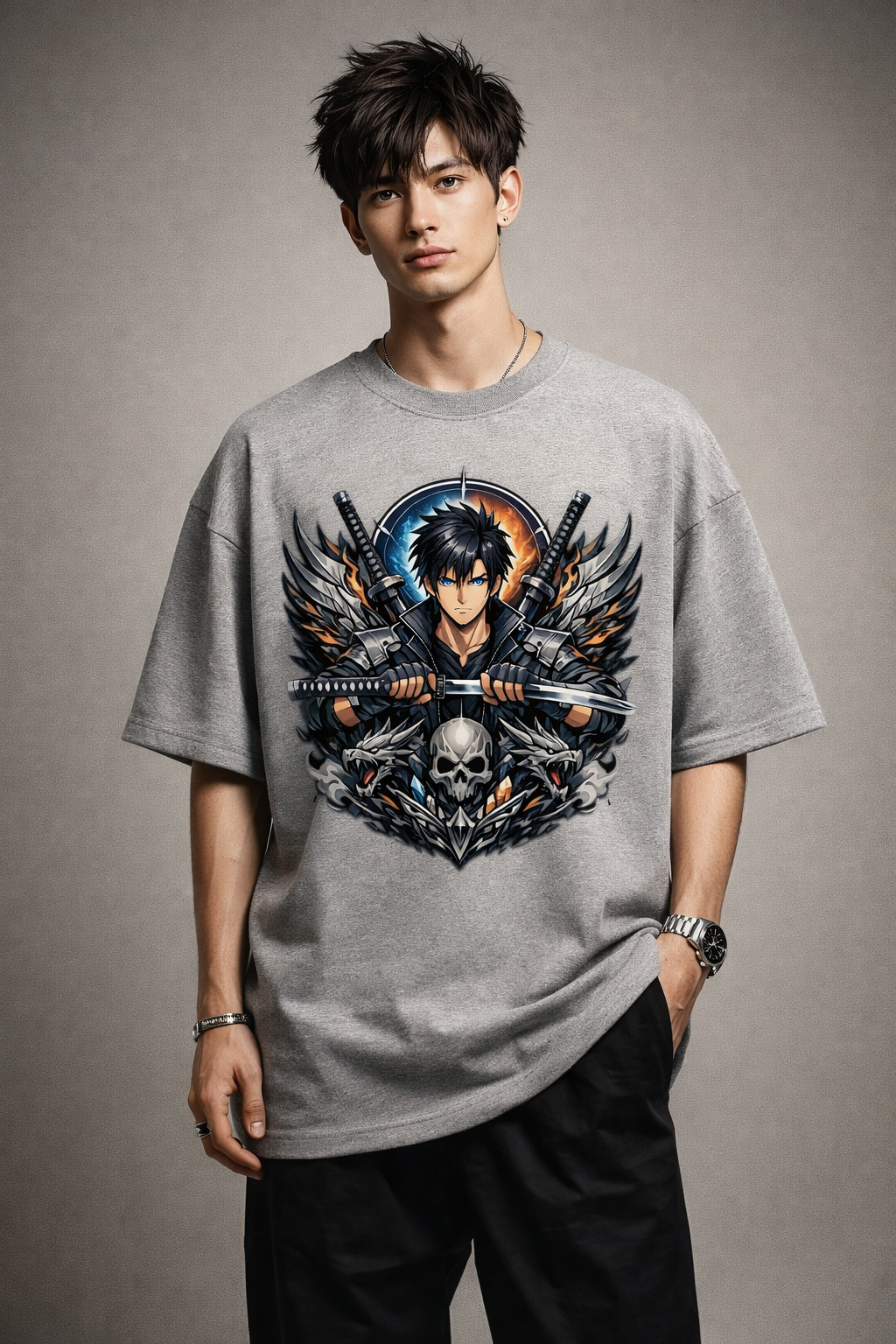 ZAKATO-ANIME-Unisex Oversized Classic T-Shirt