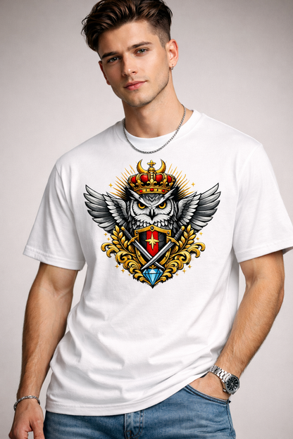 CROWNED OWL-Unisex Standard Crew T-Shirt